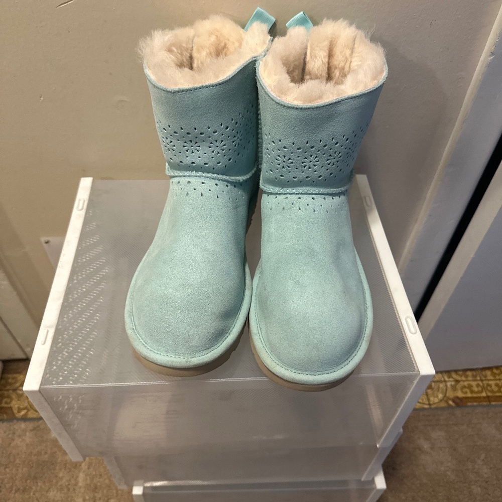 Teal sparkle Ugg booties